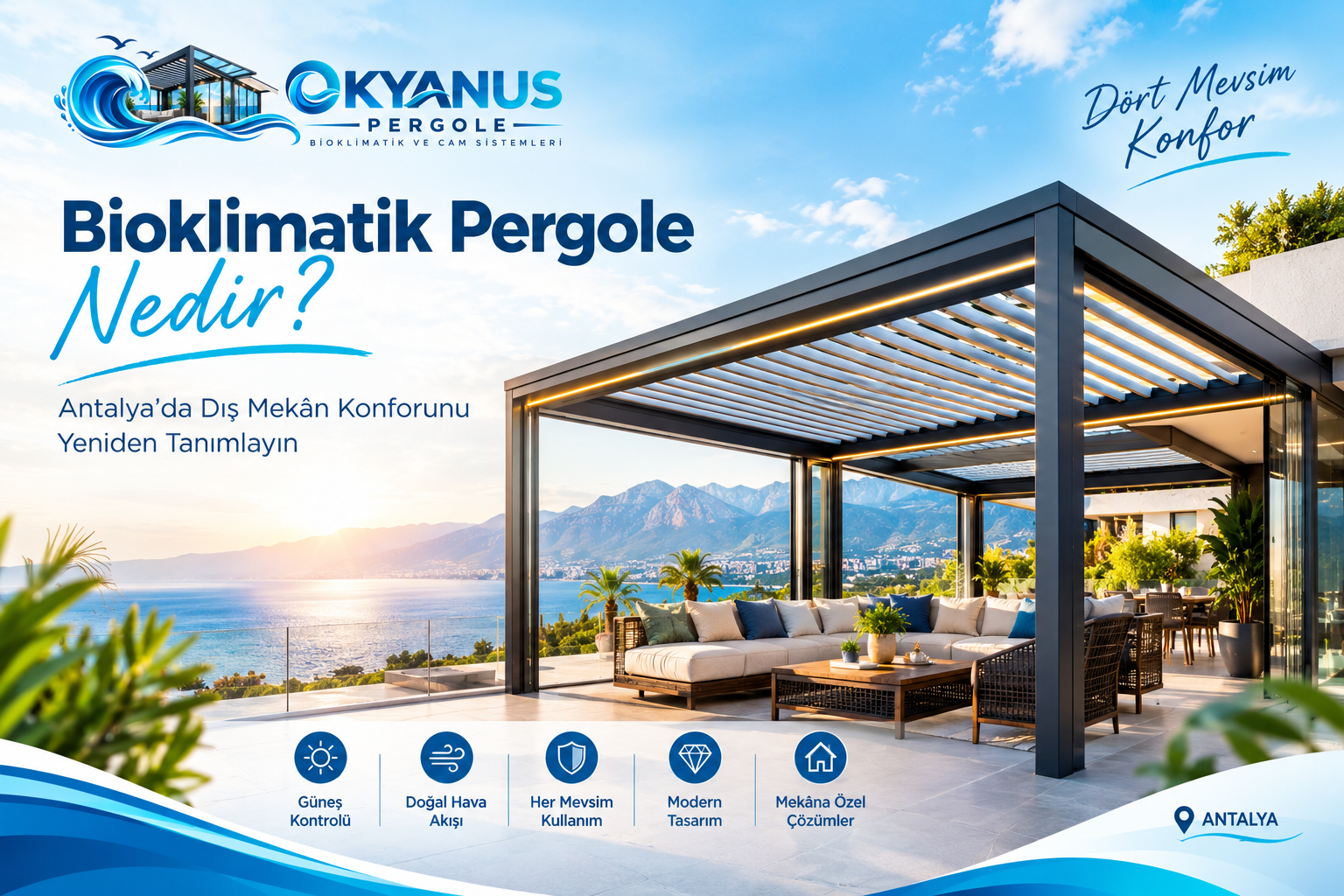 Bioklimatik Pergole Nedir? | Antalya Bioklimatik Pergole